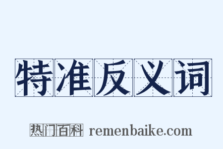 特准反义词是什么意思的图片